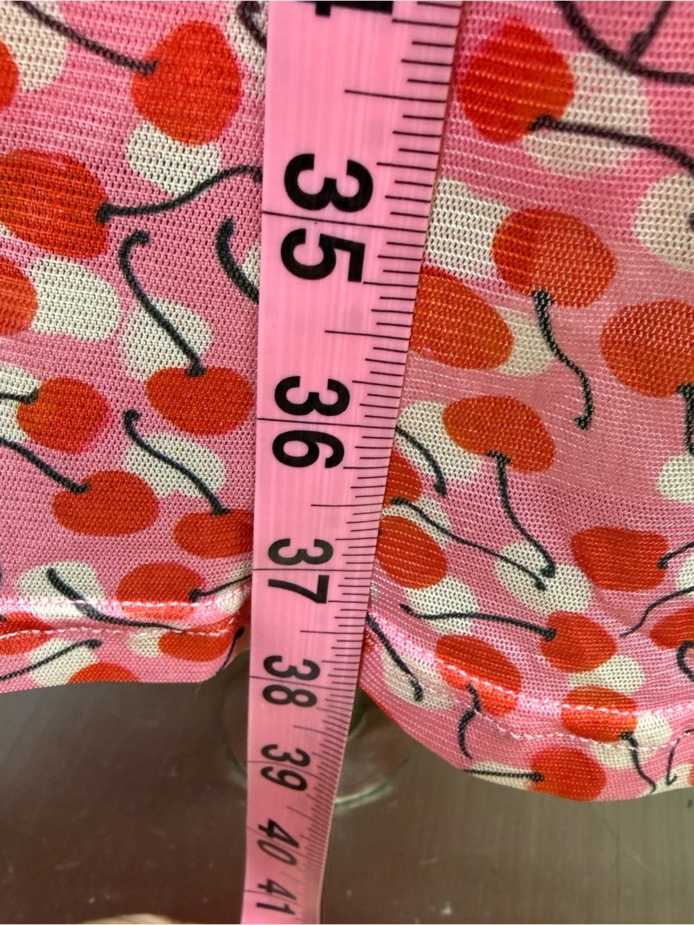 Cupshe NWT Cherry Print Mesh Midi Dress Small Pink Square Neck Coquette Y2K - Picture 8 of 15